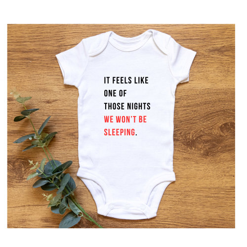One of those nights will not be sleeping funny baby onesie®~ Sarcastic baby Music lover- Birth Announcement- In my Baby Era Onesie®