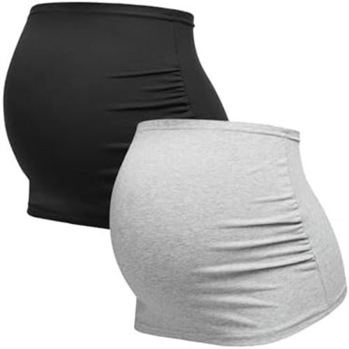 Herzmutter Cotton Maternity belly band pregnancy bump cover support belt Pants Shirt Extender Postpartum German Brand 6000