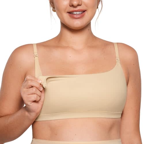 INLYRIC Women's Inbarely Soft Nursing Bras Unlined Bralettes Maternity Bra for Breastfeeding Unpadded Comfy Sleep Seamless
