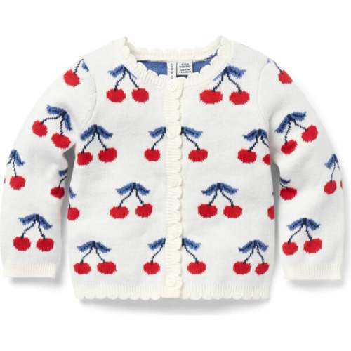 Baby Cherry Cardigan, White - Janie and Jack | Maisonette