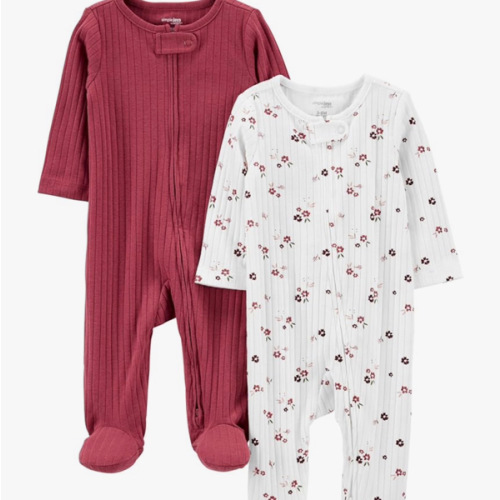 Simple Joys by Carter's Baby Boys' 2-pack 2-way Zip Textured Sleep and Play