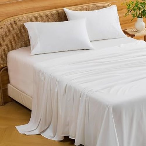 Bedlifes 1000TC Egyptian Cotton King Sheets, 4Pcs 18-24" Extra Deep Pocket