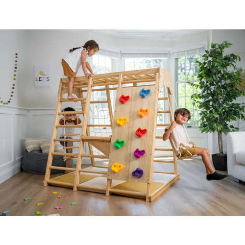Toddler Kitchen Stool & Montessori Chalkboard Desk | 4-in-1 Convertible Helper Tower