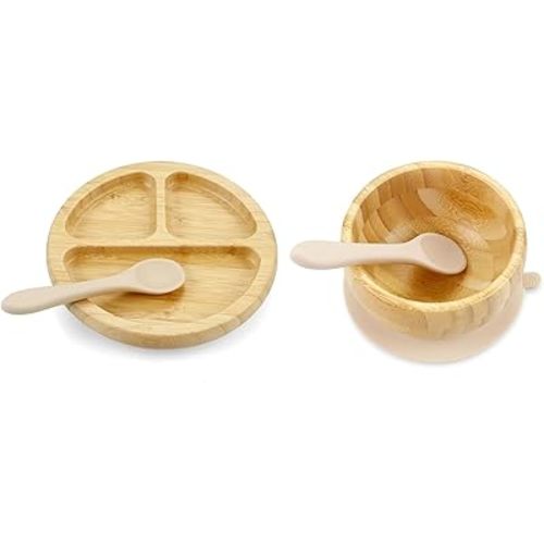 PandaEar Bamboo Suction Plate & Bowl