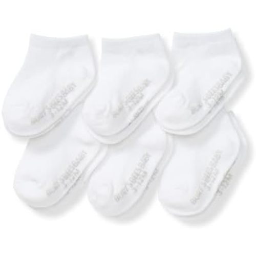 Burt's Bees Baby Organic Ankle & Crew Socks with Non-Slip Grips, 6-Pack