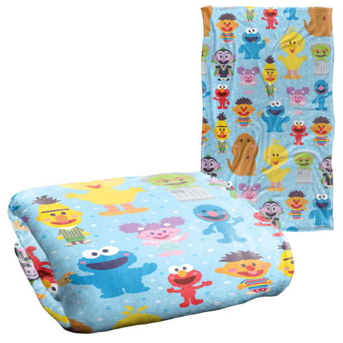 Sesame Street Cute Character Pattern Officially Licensed Silky Touch Super Soft Throw Blanket 36" x 58"