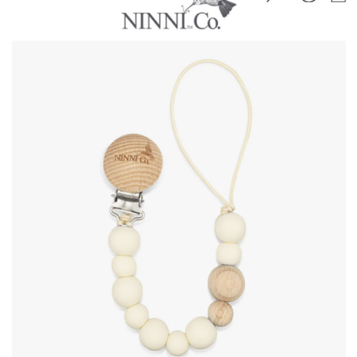 Ninni Co. Marshmallow Cream Pacifier Clip