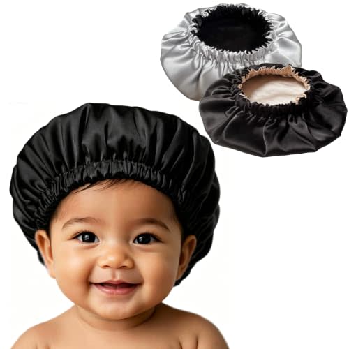 AKISS Baby Infant Newborn Toddler Satin Silk Hair Bonnet Cap for Sleeping 0-3 0-6 3-6 6-12 Months 1-2 1-3 Years