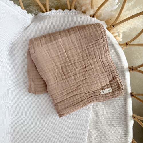 Heritage Muslin Blanket - Toffee