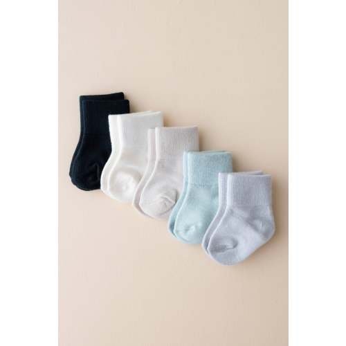 Bamboo Quarter Socks Combo 5-Pack in Neutral | Kyte Baby
