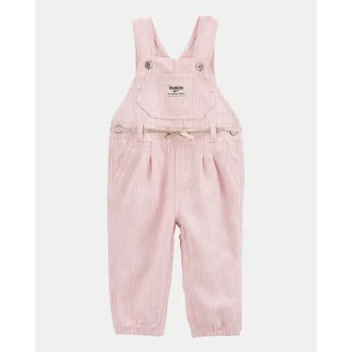 Baby Knit Denim Hickory Stripe Overalls - Pink - OshKosh B'gosh | Carter's