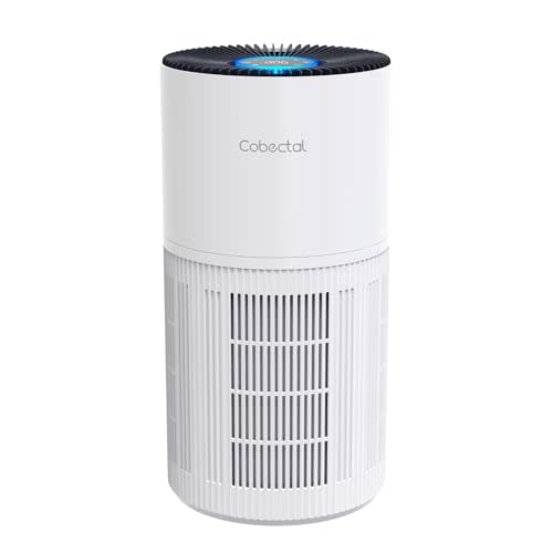 Air Purifiers for Home Large Rooms, Cobectal Air Cleaner with HEPA 3-in-1 Filter Covers up to 1650ft², PM2.5 Air Quality Sensor, Timer Setting & Sleep Mode, Pet Air Purifier for Home, RVs, White