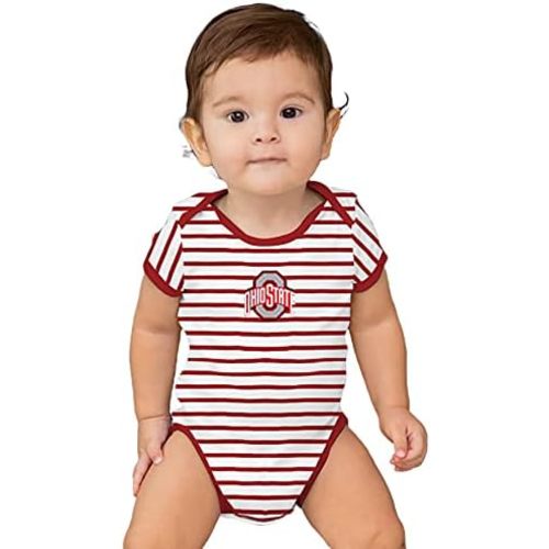Two Feet Ahead Striped Baby Bodysuit Creeper Baby Boy Clothes for Newborn infants Sizes 0-3M 6M 12M