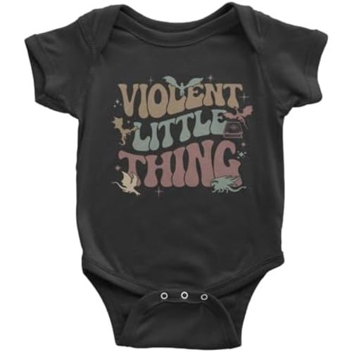 Violent Little Thing Dragon Infant One-Piece Bodysuit, Soft Cotton
