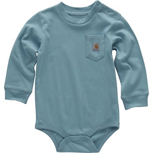 Carhartt Long-Sleeve Pocket Bodysuit for Babies, Stillwater at Tractor Supply Co