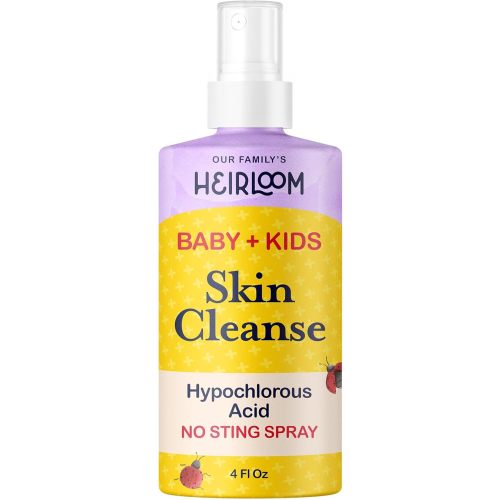 Hypochlorous Acid Spray For Kids - Soothes Diaper Rash, Baby Acne, Eczema, Cuts & Scrapes - Baby & Kids Skin Soothing Spray for Sensitive Skin, Non-Toxic, No Sting, 4 oz
