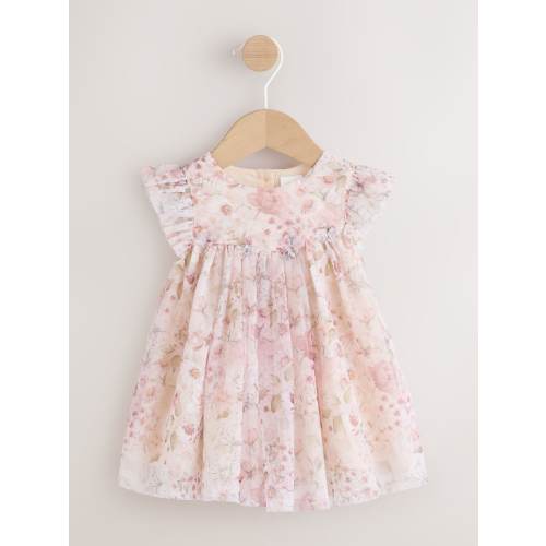 Pink Floral Baby Mesh Dress (0mths-2yrs)