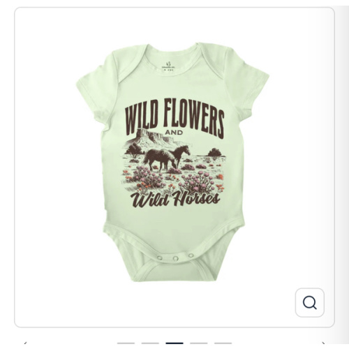 'Wild Horses Wildflowers' Western Bodysuit