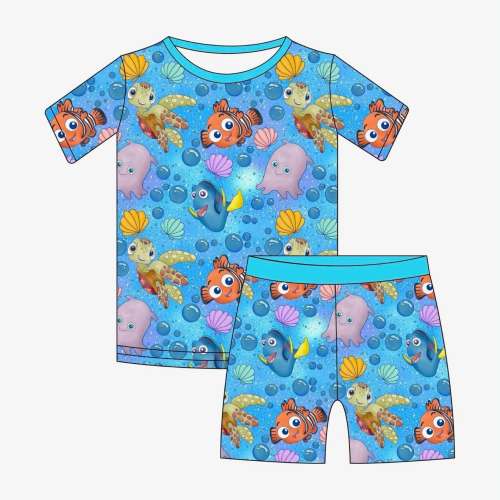 Fish Are Friends - 2 Piece PJ Set Short Sleeve and Shorts – GiGi's Closet