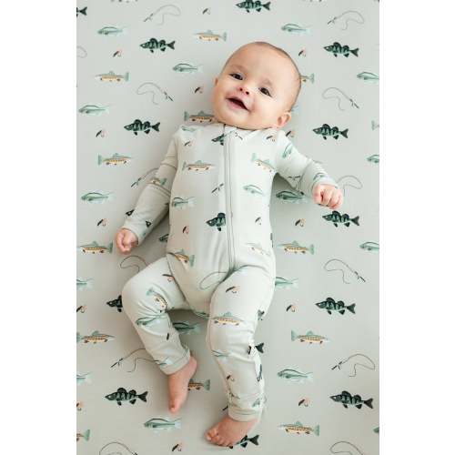 Zippered Romper in Fishing