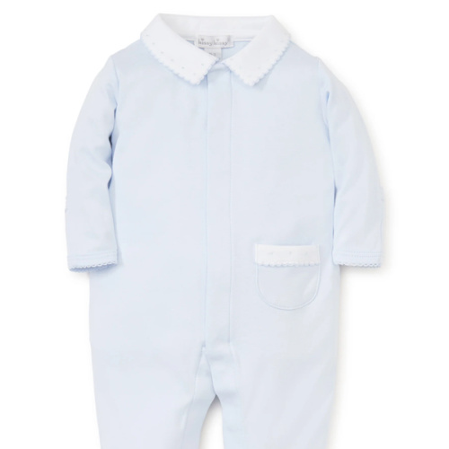 Light Blue New Beginnings Collared Footie – Mother Goose Store