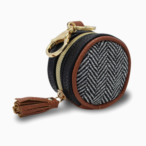 Charm Pod Pacifier Holder - Black & Brown