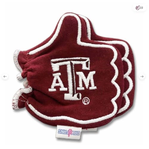 Texas A&M Gig 'Em Maroon Newborn Baby Mittens