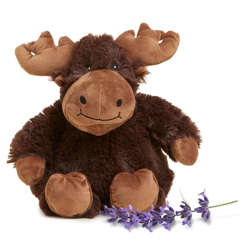 warmies Microwavable & Weighted Stuffed Animals, Moose - Heated Stuffed Animal Plushie for Warmth & Comfort - Cute Soft Plush Toys for Adults & Children (Boys, Girls, Babies & Toddlers)