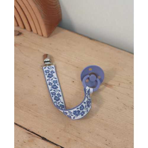 Vintage Floral Ribbon Pacifier Clip Binky Holder