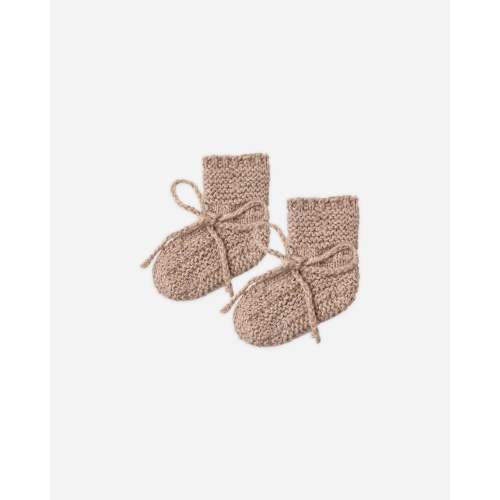 Knit Booties Heathered Almond – Quincy Mae