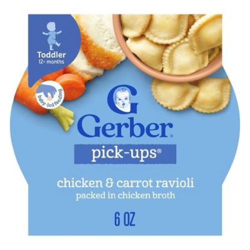 Gerber Toddler Pasta Pick-Ups Chicken & Carrot Ravioli Baby Meals - 6oz