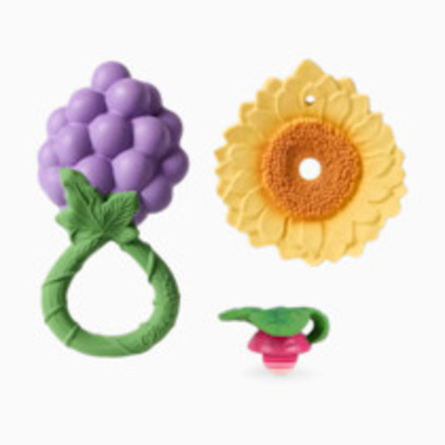 Oli & Carol Rattle & Teether Gift Set - Grape Rattle