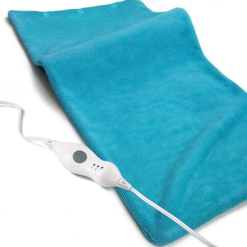 12" x 24" Heating Pad with 3 Heat Settings Auto Shut Off,Machine Washable Removable Cover Blue
