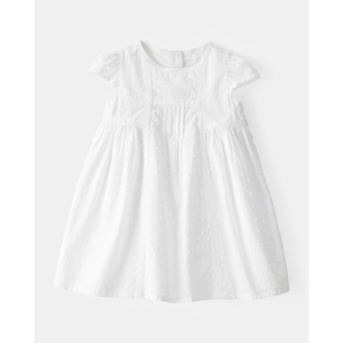 Baby Girl Textured Babydoll Dress - White - OshKosh B'gosh | Carter's