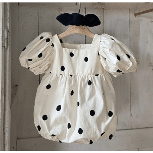 Polka Dot Bubble Romper – Teeny Mini Me | 6-9 months