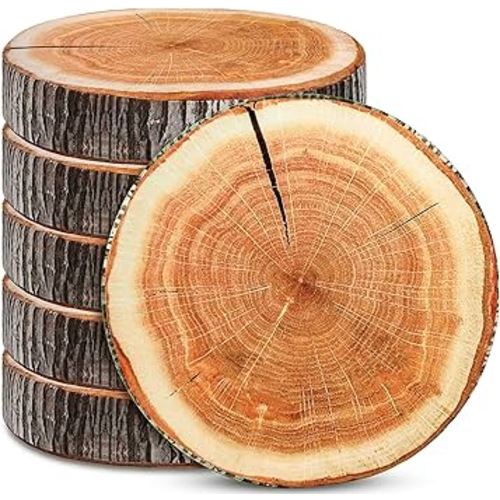 Unittype 6 Pcs Round Throw Pillow Wood Decorative Soft Circle Seating Tree Stump Pillow Floor Cushion Natural Wood Cushion 3D Digital Printing Forest Decor for Bedroom Living Room (Realistic)