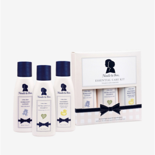 Noodle & Boo Essential Care 3 Piece Kit Super Soft Baby Lotion, Extra Gentle Shampoo and Soothing Body Wash, 2 Oz of each