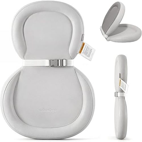 Mamatepe Baby Changing Pad, Waterproof Wipe-Clean PU Foldable On-the-Go Travel Mat, Non-Slip with Adjustable Safety Belt for Dresser & Changing Table, 30"x19", Gray