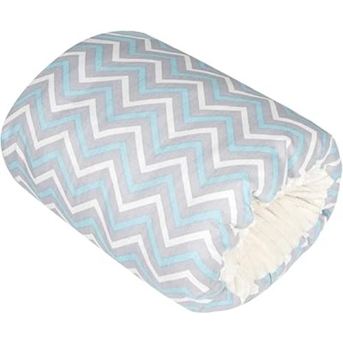 Nursing Arm Pillows for Breastfeeding,Baby Feeding Arm Pillow Portable and Washable for Travel, Soft Cotton Ergonomic Bottle Nursing Essentials（Blue Ripple）