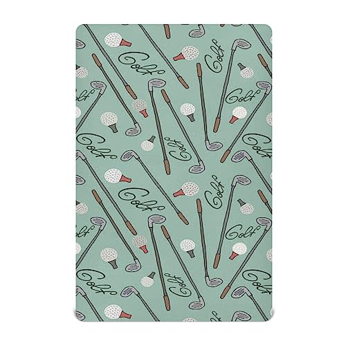 Mazeann Golf Cartoon Crib Sheets Soft Breathable Fitted Baby Crib Sheets Mattress Cover for Girl Boys, 52" x 28" x 9"