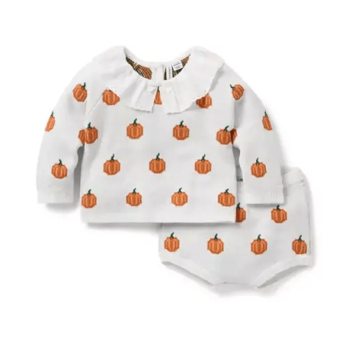 Baby Jet Ivory Pumpkin Baby Pumpkin Matching Sweater Set by Janie and Jack