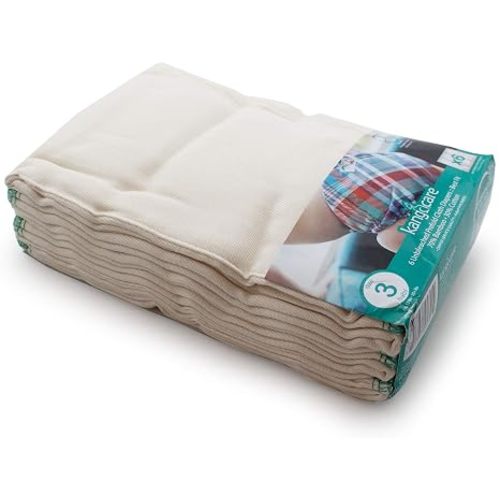 Kanga Care Reusable Unbleached 70% Viscose of Rayon from Bamboo / 30% Cotton Prefold Cloth Diapers (6pk) - Size 1 : Newborn