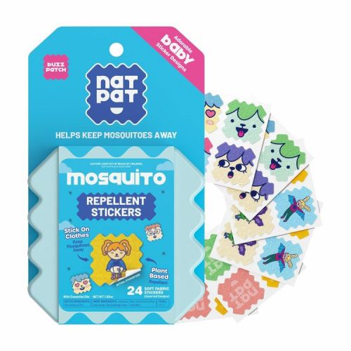 NATPAT Baby Mosquito Repellent Stickers - 24ct: Apply On Clothing, Citronella Scent, 6-Hour Duration