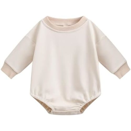 Bafeicao Baby Boy Girl Bubble Romper Color Block Long Sleeve T Shirt Romper Outfit Spring Cute Clothes