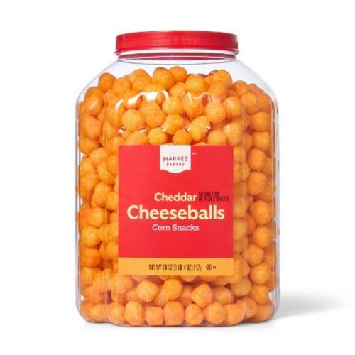 Cheddar Cheese Balls Corn Snacks - 20oz (1lb 4oz) 567g - Market Pantry™