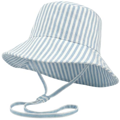 Beautiful Baby Sun Hat 0-6 Months - Adjustable with UPF 50+ Sun Protection | Cute Kids Bucket Hat for Beach Days - Adjustable Fit for Toddlers