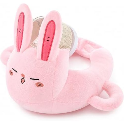Baby Bottle Holder Pillow, Plush Bottle Feeding Support with Adjustable Bottle Holder, Soft Portable Feeding Assistant for Supervised Use, Home & Travel (Pink)