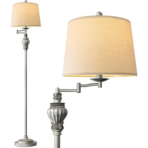 Vintage Floor Lamp with 350° Adjustable Swing Arm 61" Lamps for Living Room