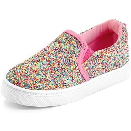K KomForme Toddler Sneakers for Girls Boys Slip On Canvas Walking Shoes
