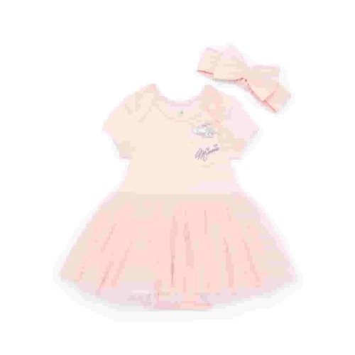 Disney Baby Wishes + Dreams Character Infant Baby Dress and Bow Headband Set, 2-Piece, Sizes Newborn-12 Months